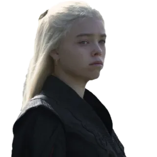 😢 Rhaenyra Targaryen House of the Dragon rhaenyra targaryen, house of the dragon, blond, serie, fantasy whatsapp sticker