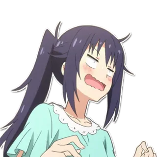 😱 anime, cartoon, woman, funny, face, expression, comic telegram sticker