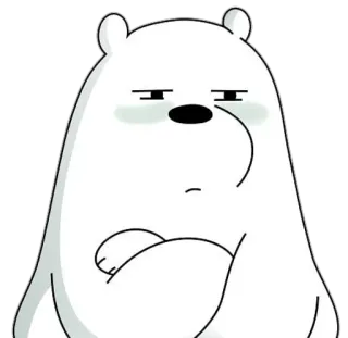 🧐 Ice Bear We Bare Bears bear, cartoon, ice bear, tv, character telegram sticker