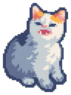 😾 kucing, pixel art, hewan, imut, stiker whatsapp sticker