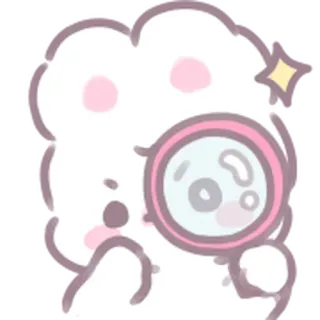 🔎 süß, Cartoon, kawaii, Tier, Figur telegram sticker