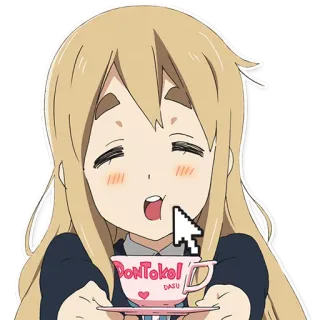 ☺️ DONTokol DASU Anime, Cartoni animati, Carino, Kawaii, Tè, Tazza whatsapp sticker
