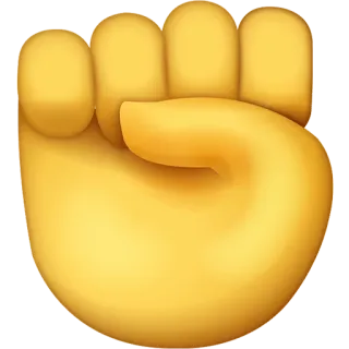 ✊ fist, emoji, hand, power, fight, strength telegram sticker