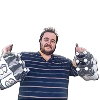 ☺️ man, beer, bottles, thumbs up, drinks, striped shirt telegram sticker