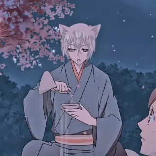 ☁️ Tomoe Kamisama Kiss Anime, Fuchs, Kimono, Romantik, Fantasy, Spirituell telegram sticker