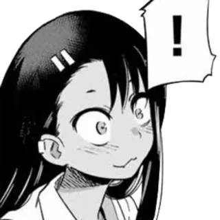 ❗️ Nagatoro Don't Toy with Me, Miss Nagatoro Anime, Manga, Nagatoro, Expresión, Sorprendido, Dibujo animado telegram sticker