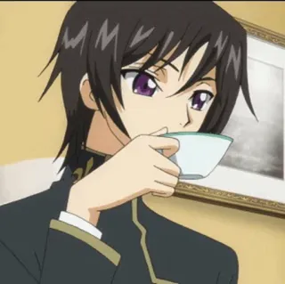 🥀 Lelouch Lamperouge Code Geass Anime, Personaggio, Lelouch, Code Geass, Tè whatsapp sticker