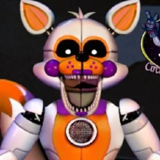 🌟 Funtime Foxy Five Nights at Freddy's fnaf, animatrónico, zorro, juego telegram sticker