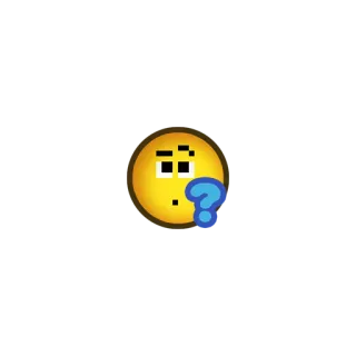 ❓ думающий, эмодзи, вопрос, в замешательстве, неуверенный telegram sticker