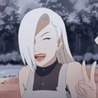 🌟 Ino Yamanaka Naruto anime, naruto, ino yamanaka, peace sign, cartoon telegram sticker