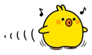 🏃‍♀ fofo, amarelo, pássaro, kawaii, pintinho telegram sticker
