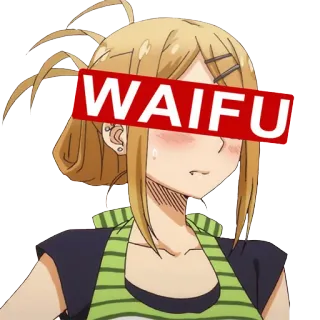 😑 WAIFU Аниме, Вайфу, Милый, Мультфильм telegram sticker