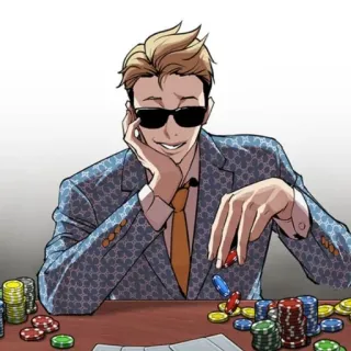 🥴 Poker, Sonnenbrille, Casino, Anzug, Chips, Glücksspiel telegram sticker
