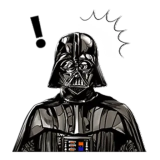 😳 Darth Vader Star Wars Dark Vador, Star Wars, film, science-fiction, méchant telegram sticker