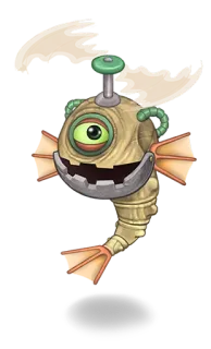 🤓 monster, bermata satu, ikan, imut, kartun, karakter video game telegram sticker
