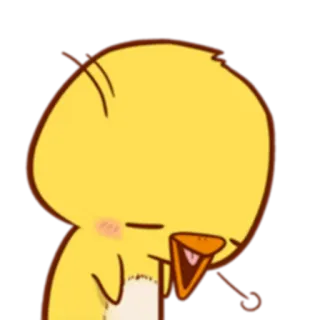 😪 pintinho amarelo, desenho animado, sonolento, fofo telegram sticker