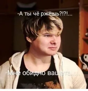 😭 -А ты чё ржёшь?!?!...
-Мне обидно ващета... Mème, Russe, Portrait, Personne whatsapp sticker