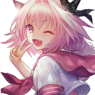 🤣 Astolfo Anime, Manga, Astolfo, Mignon, Cheveux Roses, Trap, Waifu telegram sticker