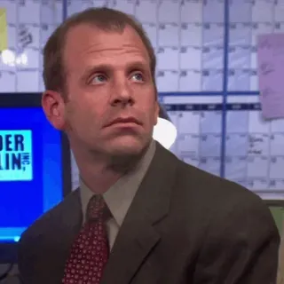 🗞 Toby Flenderson The Office fernsehen, komödie, genervt, mitarbeiter, büro telegram sticker