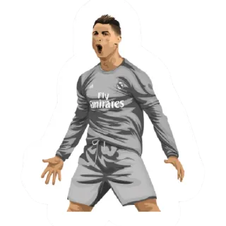 🤍 Cristiano Ronaldo fútbol, fútbol, atleta, celebración, real madrid, ronaldo whatsapp sticker