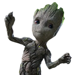 😏 Groot Guardians of the Galaxy Groot, Marvel, lindo, árbol, personaje, Guardianes de la Galaxia, Baby Groot whatsapp sticker