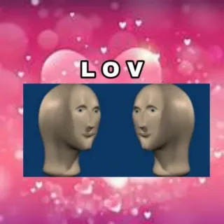 ❤️ LOV Meme, Stonks, Amour, Coeur whatsapp sticker