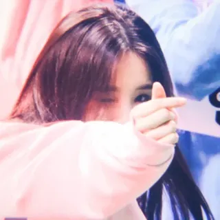 🖤 Coréen, Geste, Cœur avec les doigts, K-pop telegram sticker