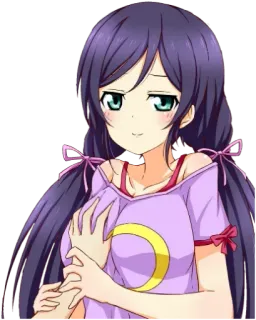 😏 Anime, Meisje, Maan, Pyjama telegram sticker