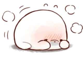 😳 dễ thương, blob, kawaii, buồn ngủ, mệt mỏi, kiệt sức, anime, manga whatsapp sticker