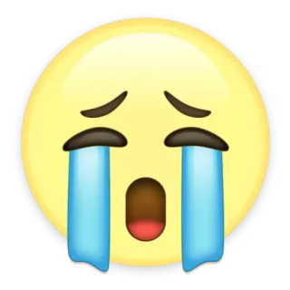 😭 emoji, crying, sad, upset, tears, emotional telegram sticker