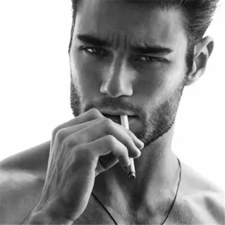 🚬 uomo, sigaretta, fumo, maschio, ritratto, modello telegram sticker