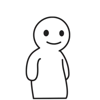 🙂 cartoon, character, sticker, simple, blob, cute, minimalist telegram sticker