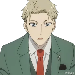 😦 Loid Forger Spy x Family Anime, Spia, Famiglia, Personaggio, Cartone animato telegram sticker