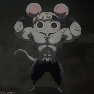 💎 Anime, Mięśnie, Napompowany, Mysz, Kreskówka telegram sticker