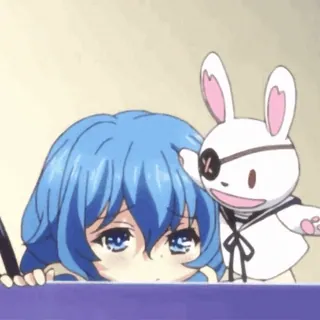 🤗 anime, cute, girl, bunny, cartoon, character telegram sticker