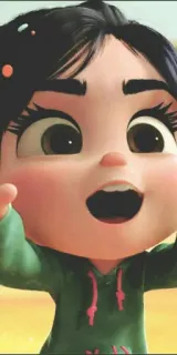 😱 Vanellope Wreck-It Ralph Vanellope von Schweetz, Ralph reichts, Disney, Cartoon, Figur, Animation, Lächeln whatsapp sticker