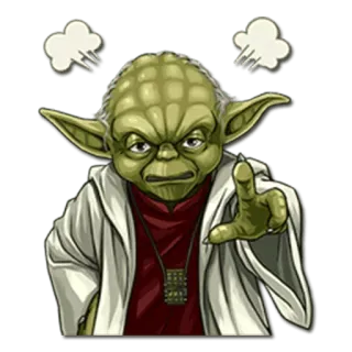 👉 Yoda Star Wars yoda, star wars, enfadado, película, personaje, jedi whatsapp sticker
