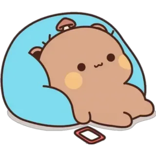 🐼 мультик, медведь, милый, наклейка, лежачий, ленивый telegram sticker