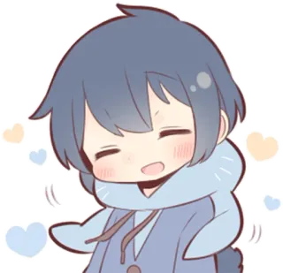 😄 Аниме, Милый, Мультфильм, Чиби, Персонаж telegram sticker