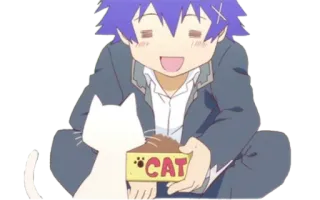 🥰 CAT Katze, Anime, Cartoon, Haustier, Süß whatsapp sticker