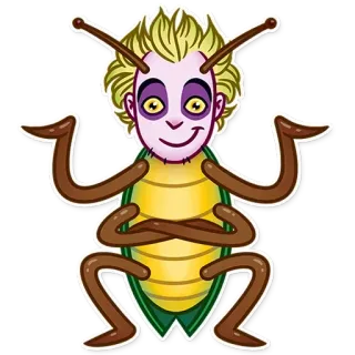 🐜 Beetlejuice บีเทิลจูซ, แมลง, การ์ตูน, ภาพยนตร์ telegram sticker