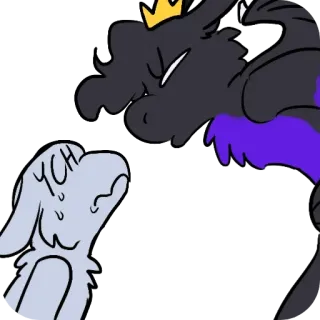 😠 YCH Dibujo animado, Personaje, Arte digital, Pedido, Arte, Corona telegram sticker