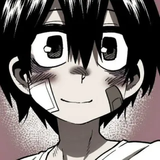 🖤 Cartoon, Anime, Junge, Lächeln, Verbände whatsapp sticker
