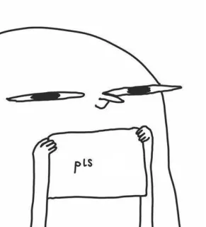 🕸 pls 애원하는, 귀여운, 만화, 밈, 웃긴, 요청, 간단한, 기발한 telegram sticker