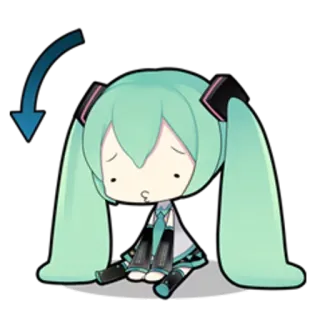 😔 Hatsune Miku Anime, Manga, Vocaloid, Hatsune Miku, Lindo, Chibi telegram sticker