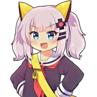 😌 anime, sticker, kawaii, cartoon, cute, girl, manga, chibi telegram sticker