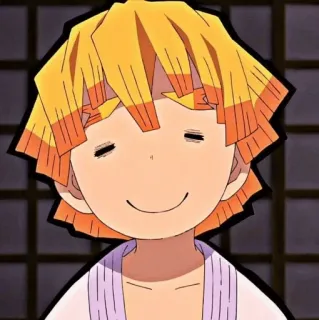👺 Zenitsu Agatsuma Demon Slayer 애니메이션, 귀멸의 칼날, 젠이츠, 만화, 만화영화, 캐릭터 telegram sticker