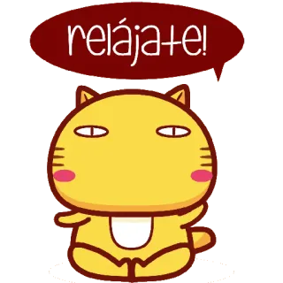 😨 relájate! Katze, Entspannen, Cartoon, Süß telegram sticker