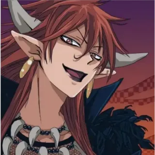 😶 Anime, Diavolo, Corna, Personaggio, Demone whatsapp sticker