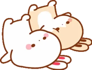 🐰 cute, animals, rabbit, laying down, kawaii, bunny telegram sticker